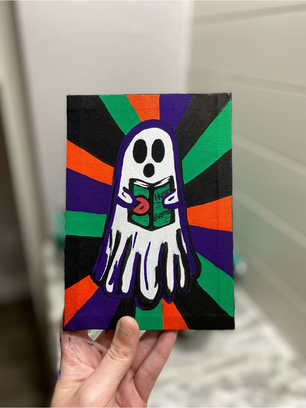 Colorful Ghost Canvas Art